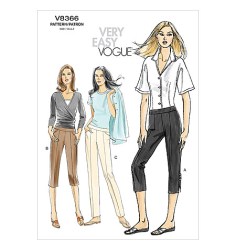 8366 VOGUE SO EZ SLIM FIT LO RISER PANTS LENGTHS PATTERN 6-12 UNCUT
